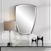 Uttermost Crest Curved Iron Mirror with Black Mirror Trim