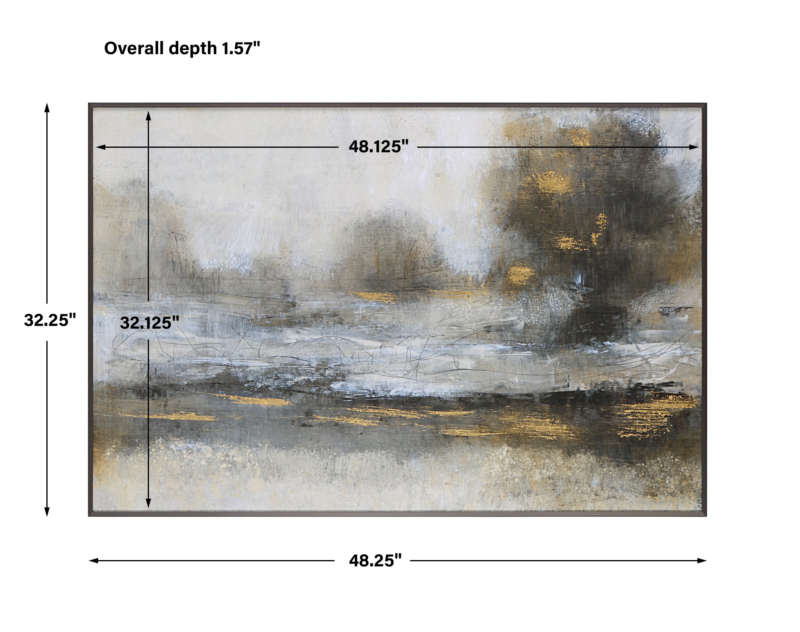 Uttermost Gilt Gilt Misty Landscape Framed Print