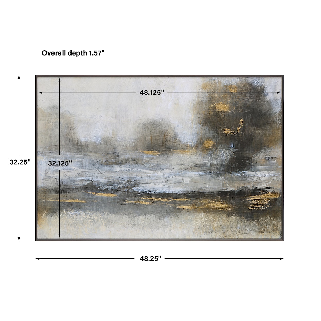 Uttermost Gilt Gilt Misty Landscape Framed Print