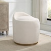 Uttermost Swirl Swirl Swivel Sheepskin Ottoman