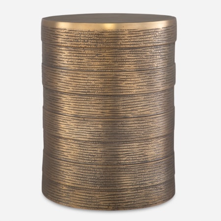 Odin Antique Brass Accent Table