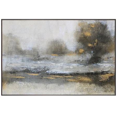 Gilt Misty Landscape Framed Print