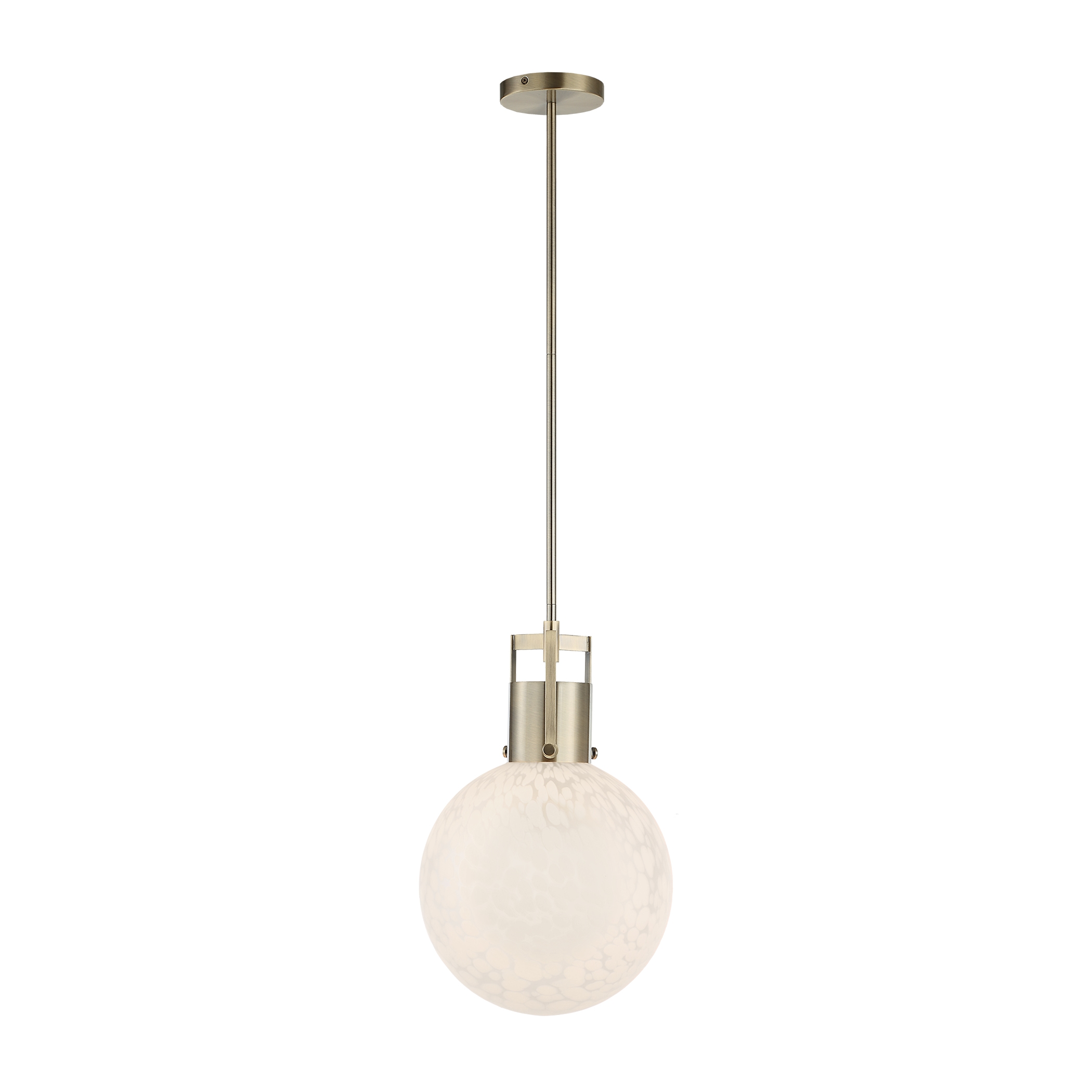 Huch 1 Light White Glass Pendant