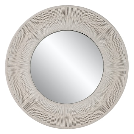 Sailor's Knot White Small Round Mirror