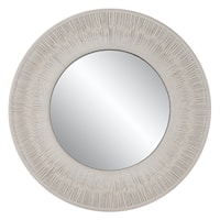 Sailor's Knot White Small Round Mirror