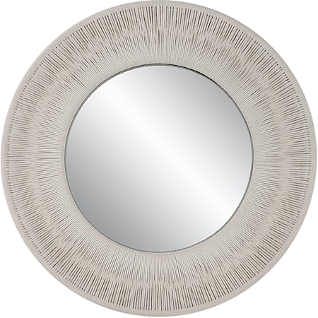 Sailor's Knot White Small Round Mirror