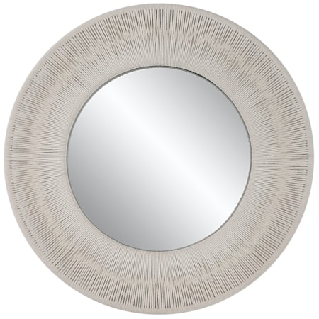 Sailor's Knot White Small Round Mirror