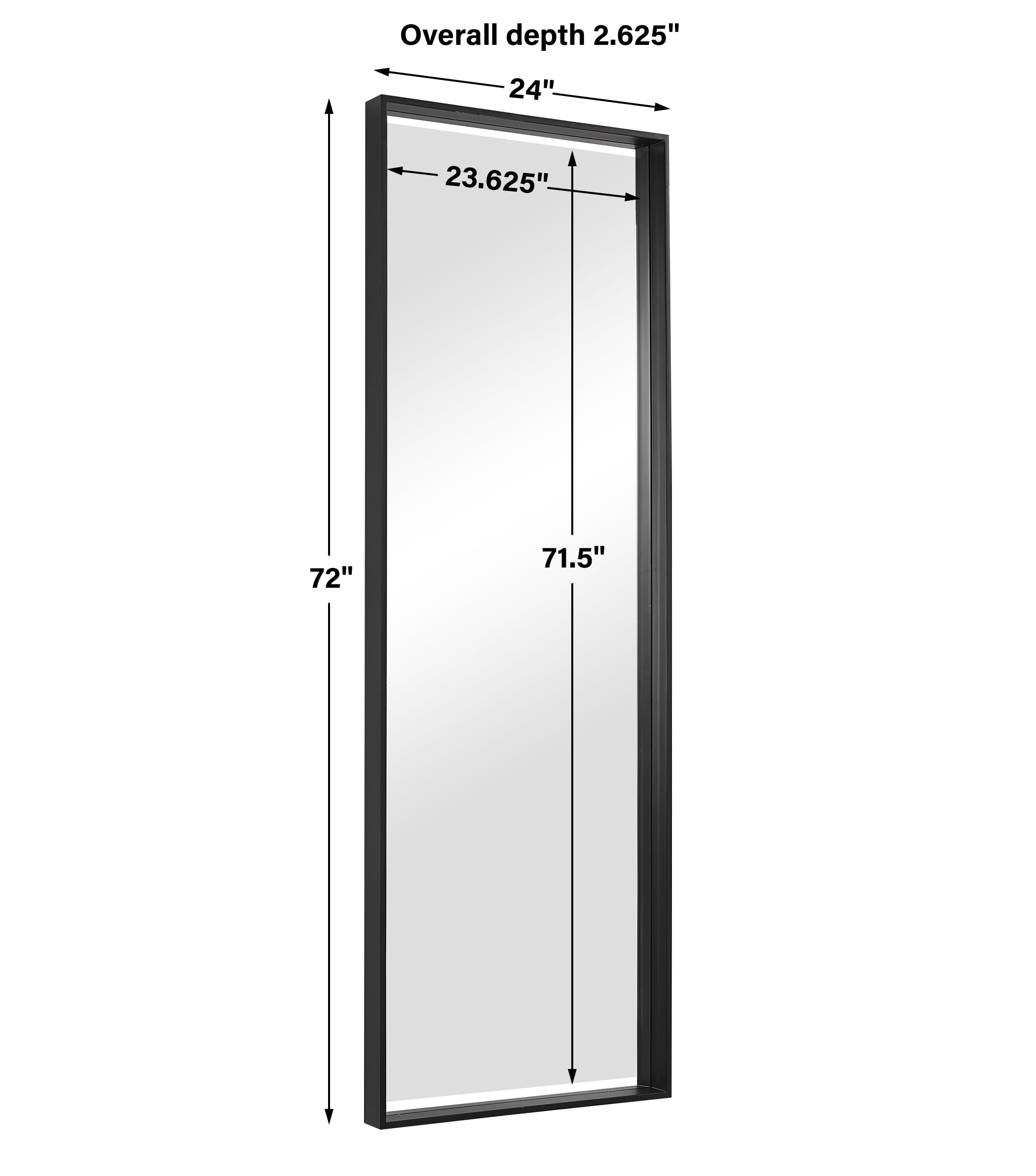 Uttermost Mirrors Kahn Oversized Black Rectangular Mirror