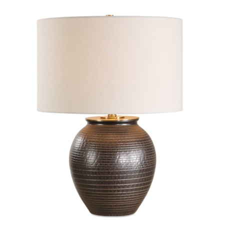 Hawkins Bronze Ribbed Table Lamp