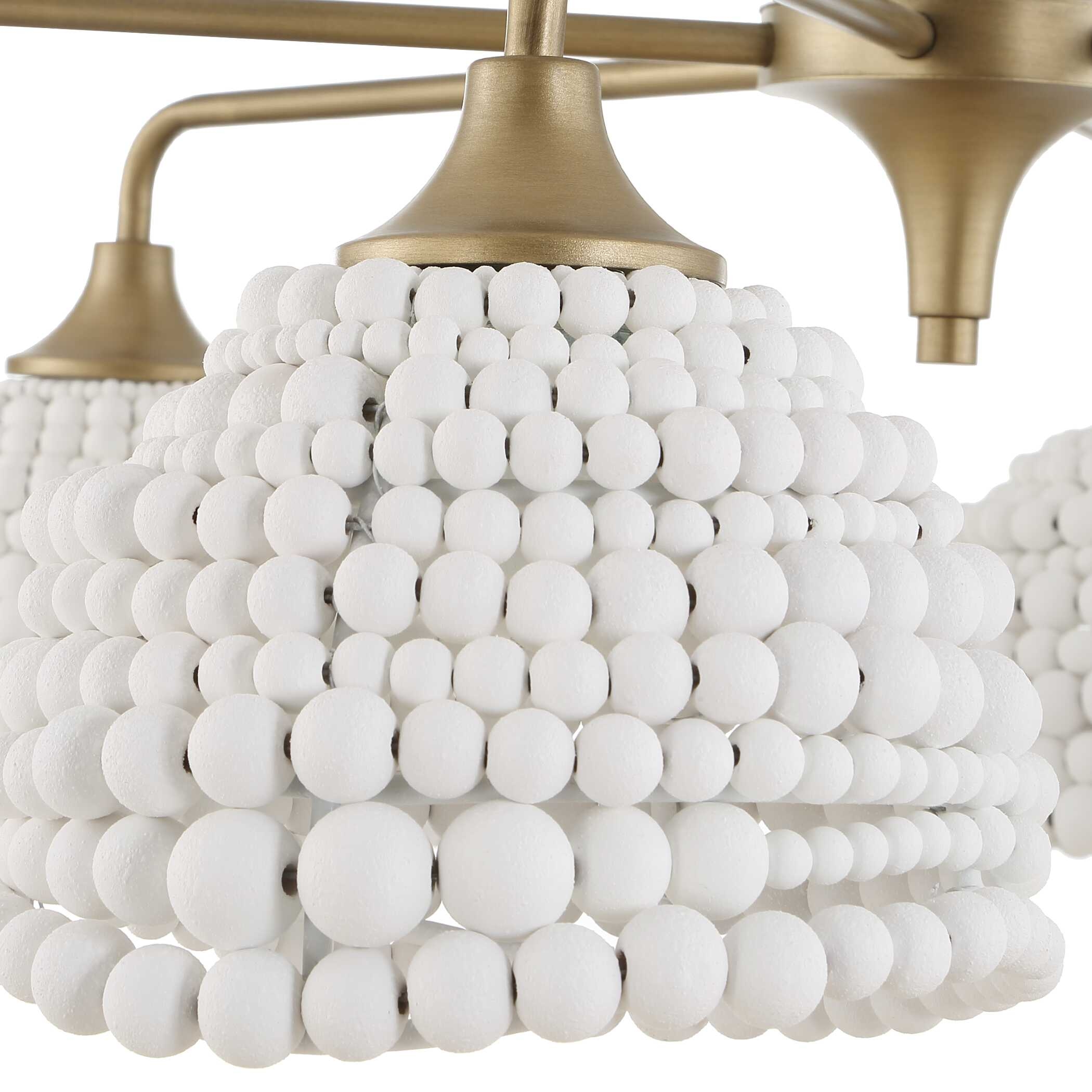 Uttermost Biddeford Biddeford 6 Light White Beaded Pendant