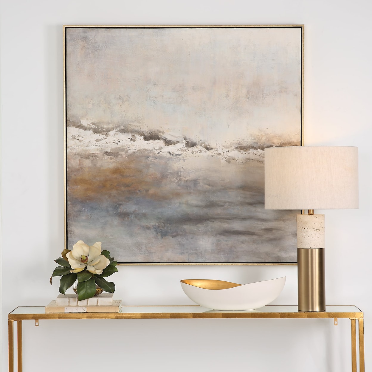 Uttermost Storm Clouds Abstract Hand Painted Canvas Art