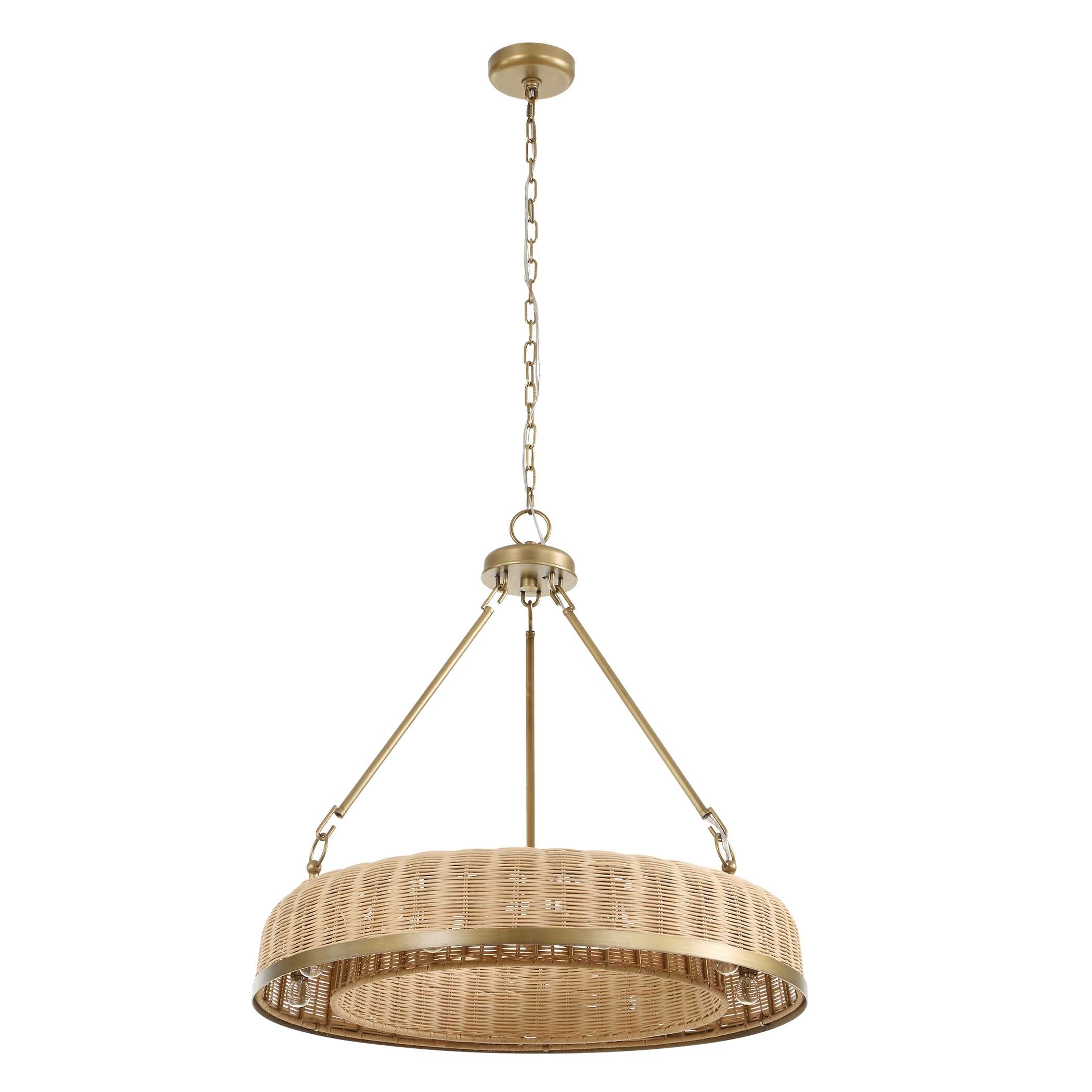 Uttermost Ladakh Ladakh 9 Light Round Wicker Pendant