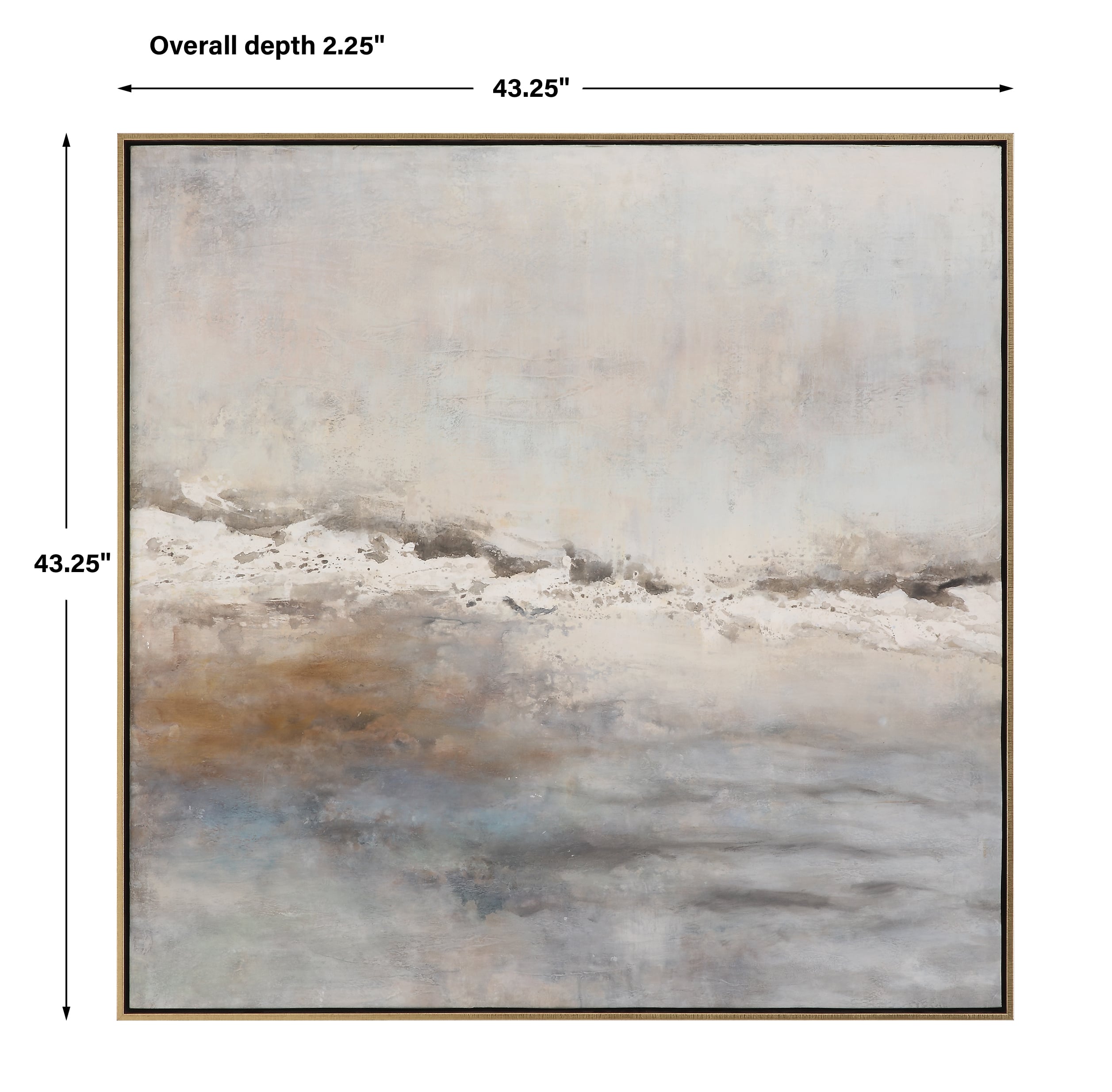 Uttermost Storm Clouds Abstract Hand Painted Canvas Art