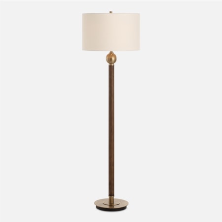 Keros Dark Oak Floor Lamp