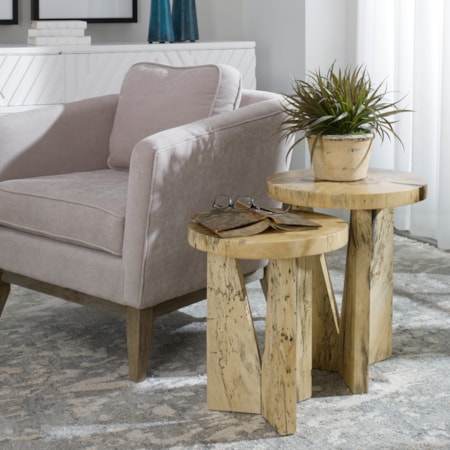 Nadette Natural Nesting Tables S/2