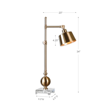 Laton Brushed Brass Task Lamp