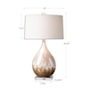 Uttermost Table Lamps Flavian Glazed Ceramic Lamp