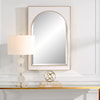 Uttermost Crisanta White Gloss Arched Mirror