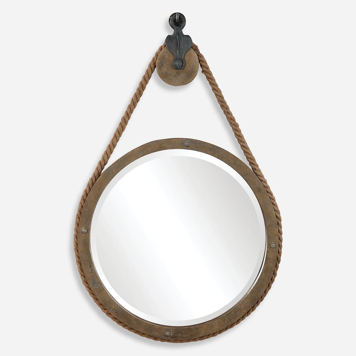 Uttermost Mirrors - Round Melton Round Pulley Mirror