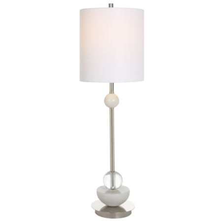 Nickel Buffet Lamp