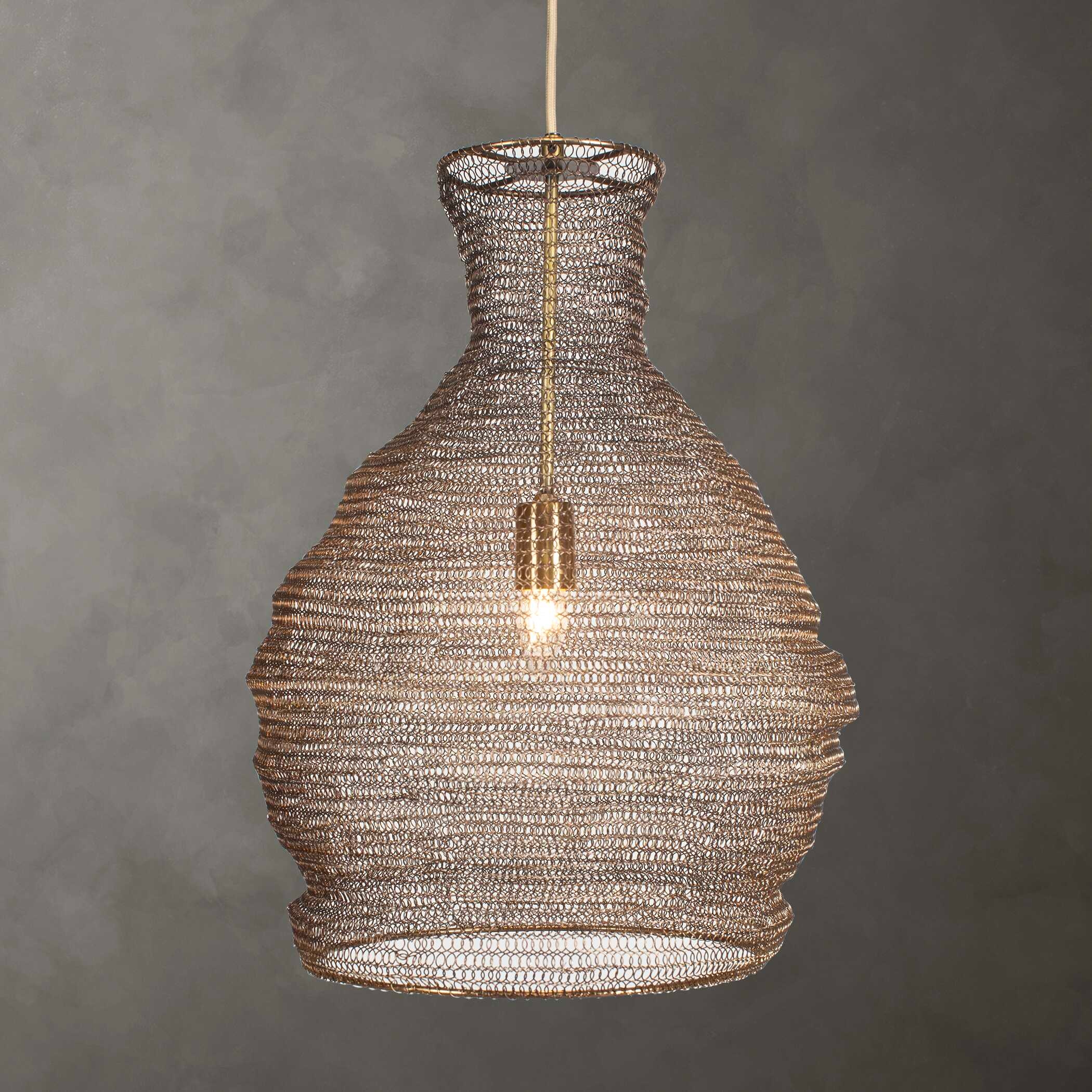 Murmur Woven Brass 1 Light Pendant