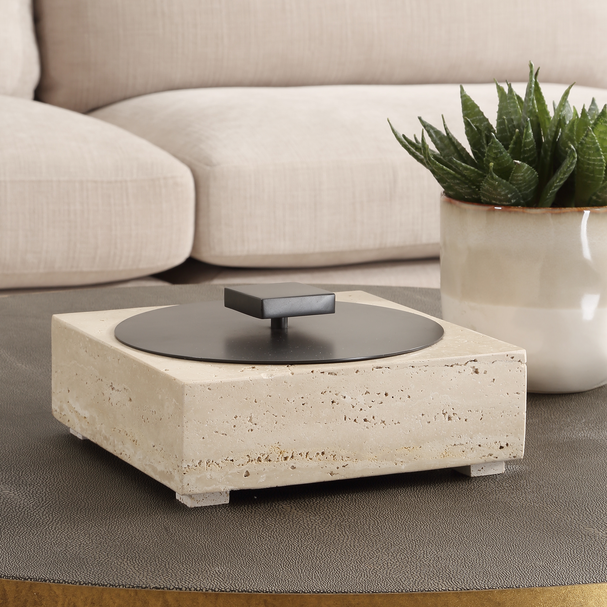 Uttermost Natural Luxe Natural Luxe Travertine Box