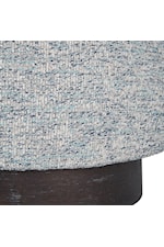 Uttermost Avila Contemporary Large Gray Cocktail Ottoman with Wood Base