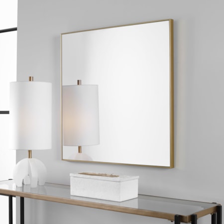 Alexo Gold Square Mirror