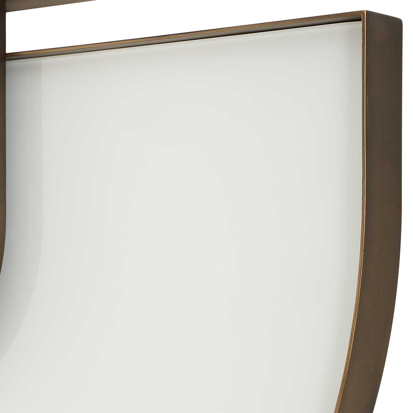 Encase Modern White Oval Mirror