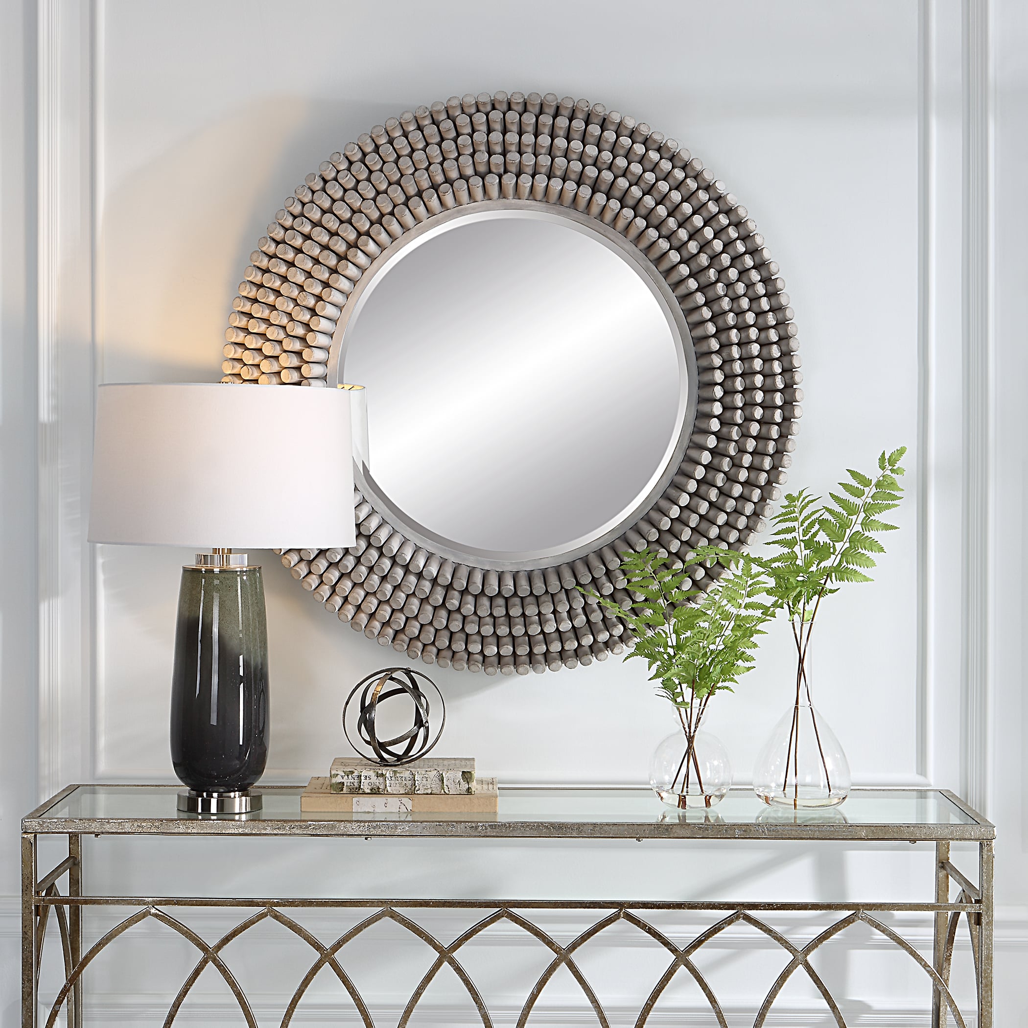 Uttermost Portside Portside Round Gray Mirror