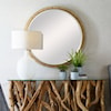 Uttermost Paradise Paradise Round Rattan Mirror