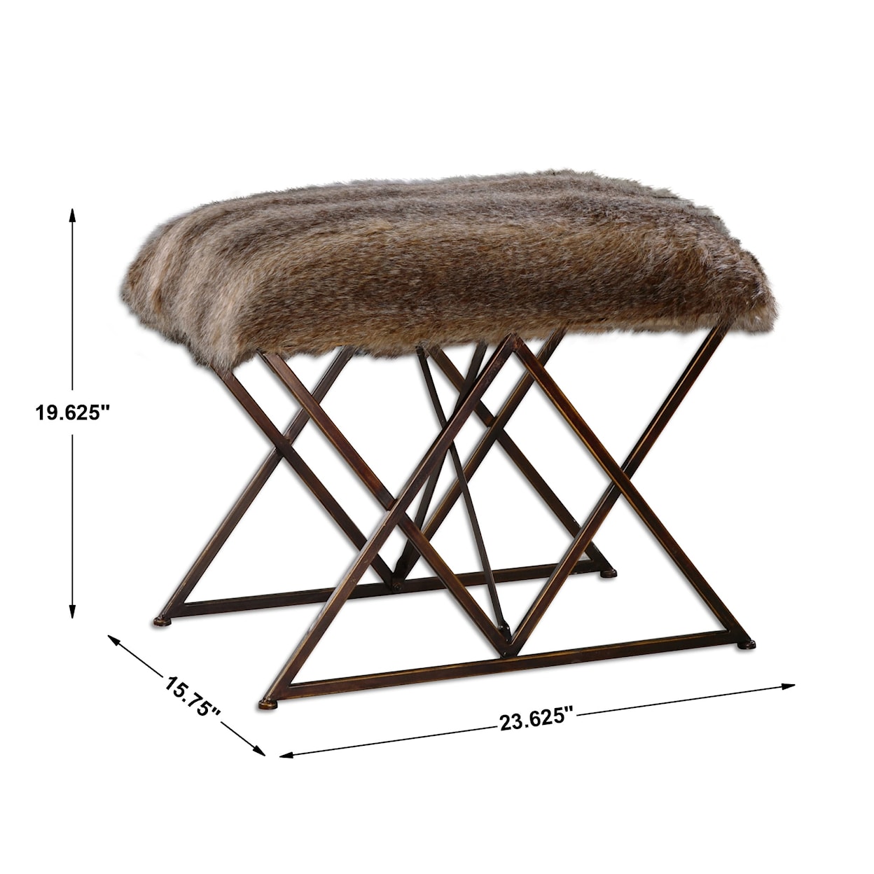 Uttermost Accent Furniture - Benches Brannen Plush Small Bench