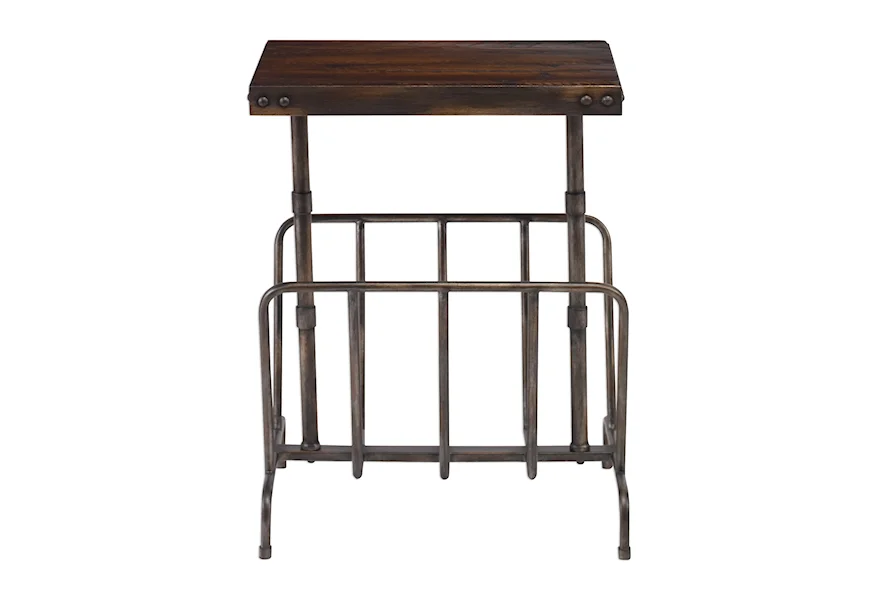 Accent Furniture - Occasional Tables Sonora Industrial Magazine Side Table by Uttermost at Del Sol Furniture
