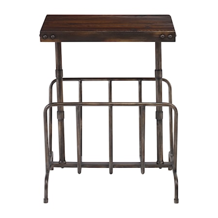 Sonora Industrial Magazine Side Table