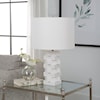 Uttermost Ascent Ascent White Geometric Table Lamp