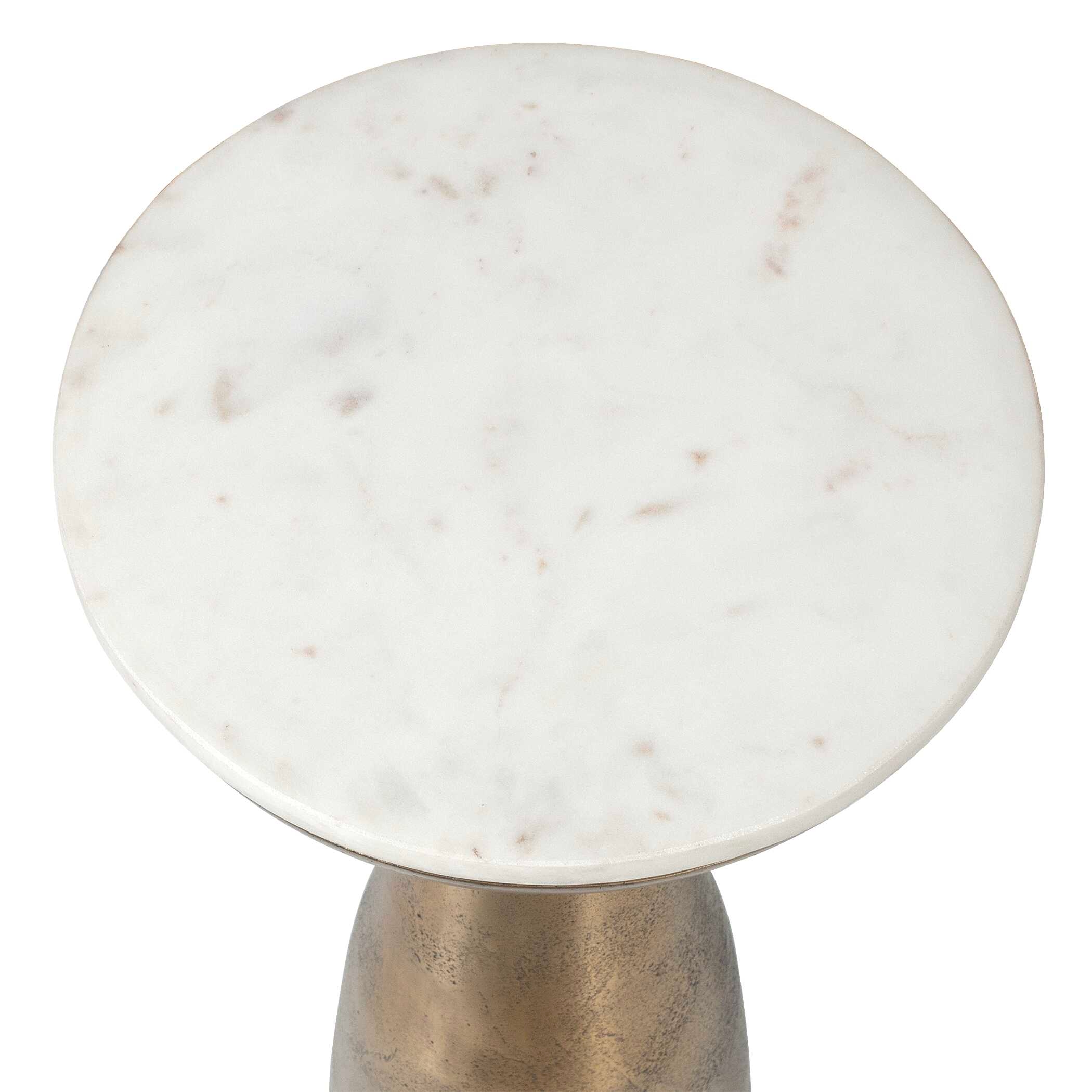 Torin Marble &amp; Brass Drink Table