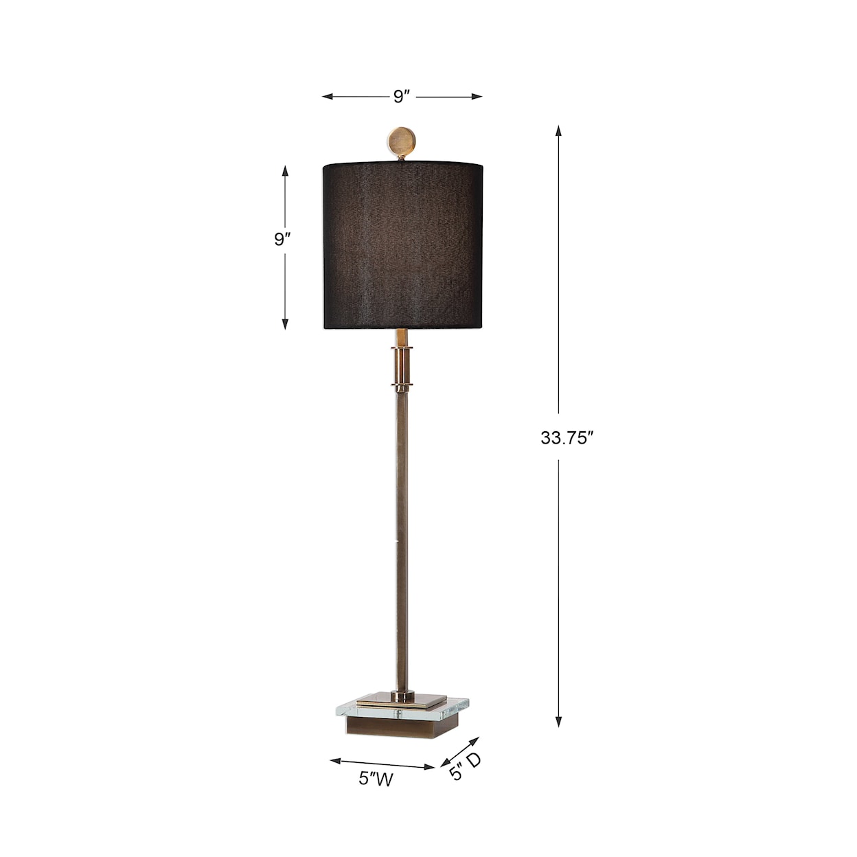 Uttermost Table Lamps Volante Antique Brass Table Lamp