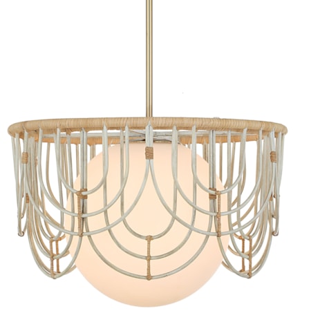 Arches 1 Light Rattan Pendant