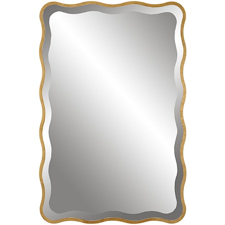 Aneta Gold Scalloped Mirror