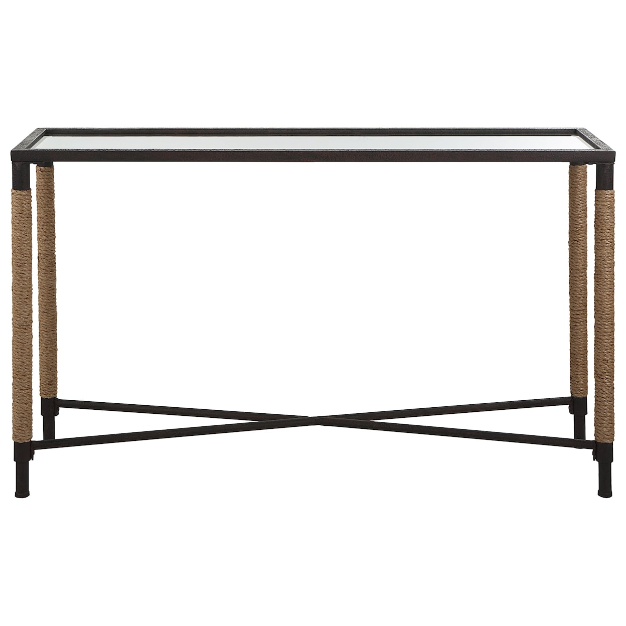 Uttermost Braddock Console Table with Glass Top