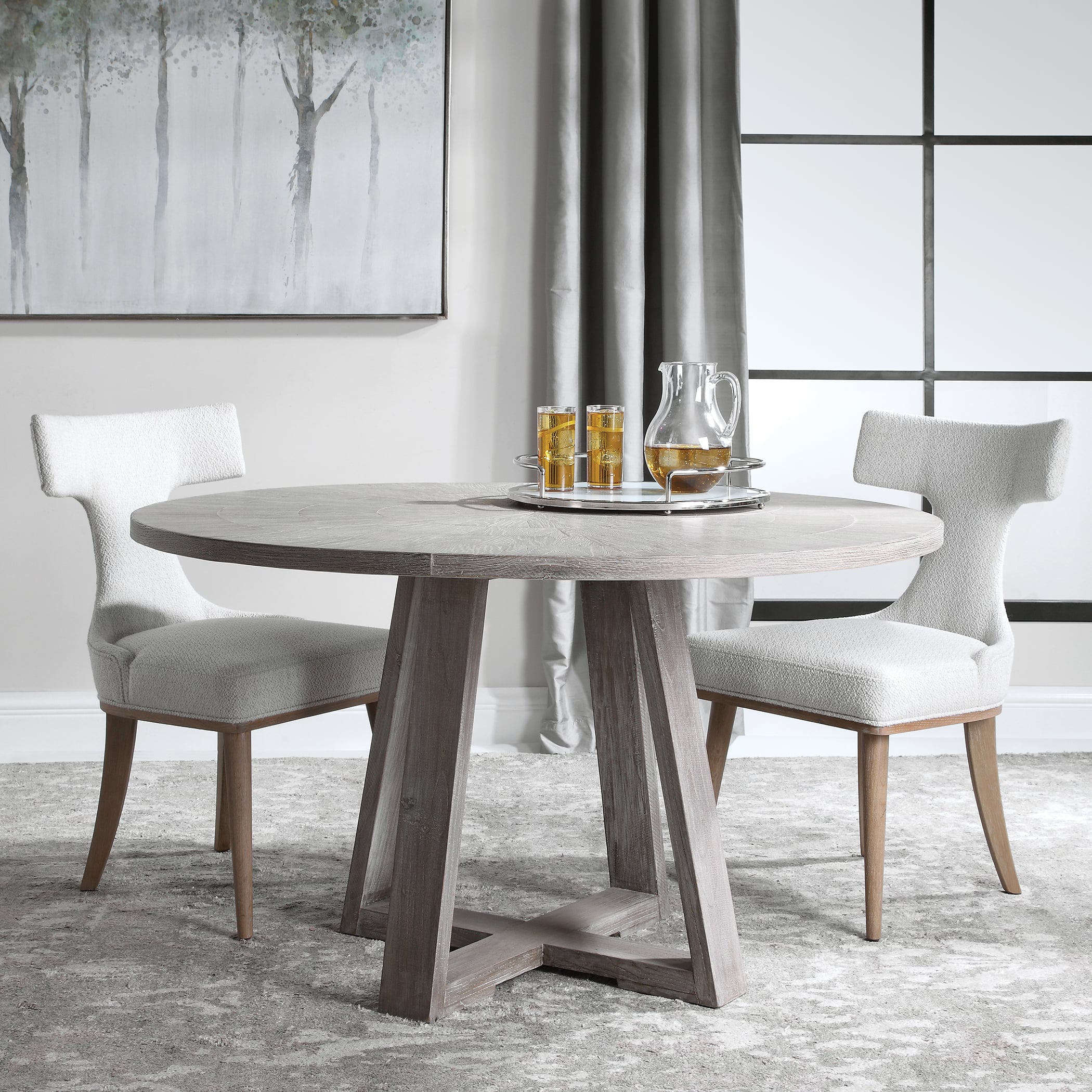 Uttermost Accent Furniture Gidran Gray Dining Table