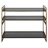 Uttermost Stacked Up Stacked Up Gray Glass Console Table