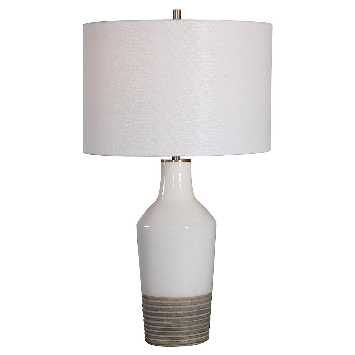 Uttermost Table Lamps White Crackle Table Lamp