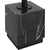 Uttermost Escort Black Buffet Lamp with A Marble Block Foot