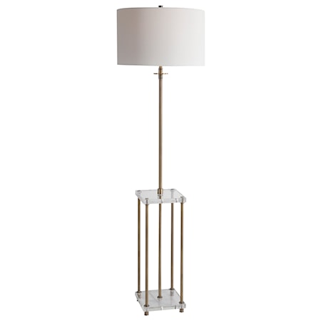 Palladian Antique Brass Floor Lamp