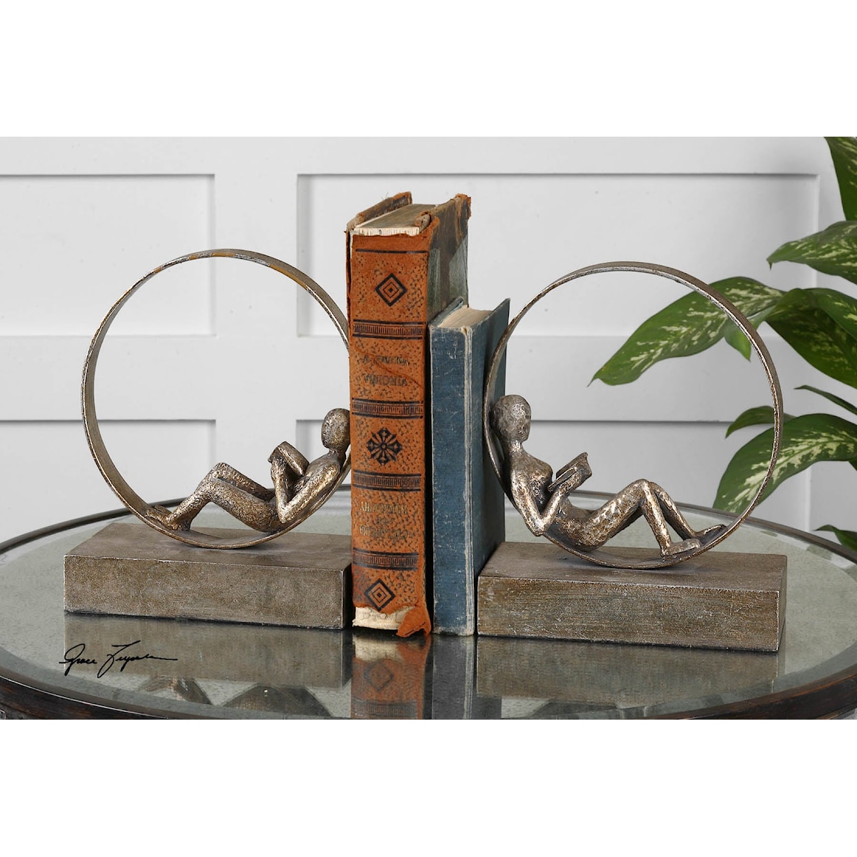 Uttermost Accessories Lounging Reader Bookends Set of 2