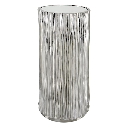 Echo Modern Nickel Drink Table