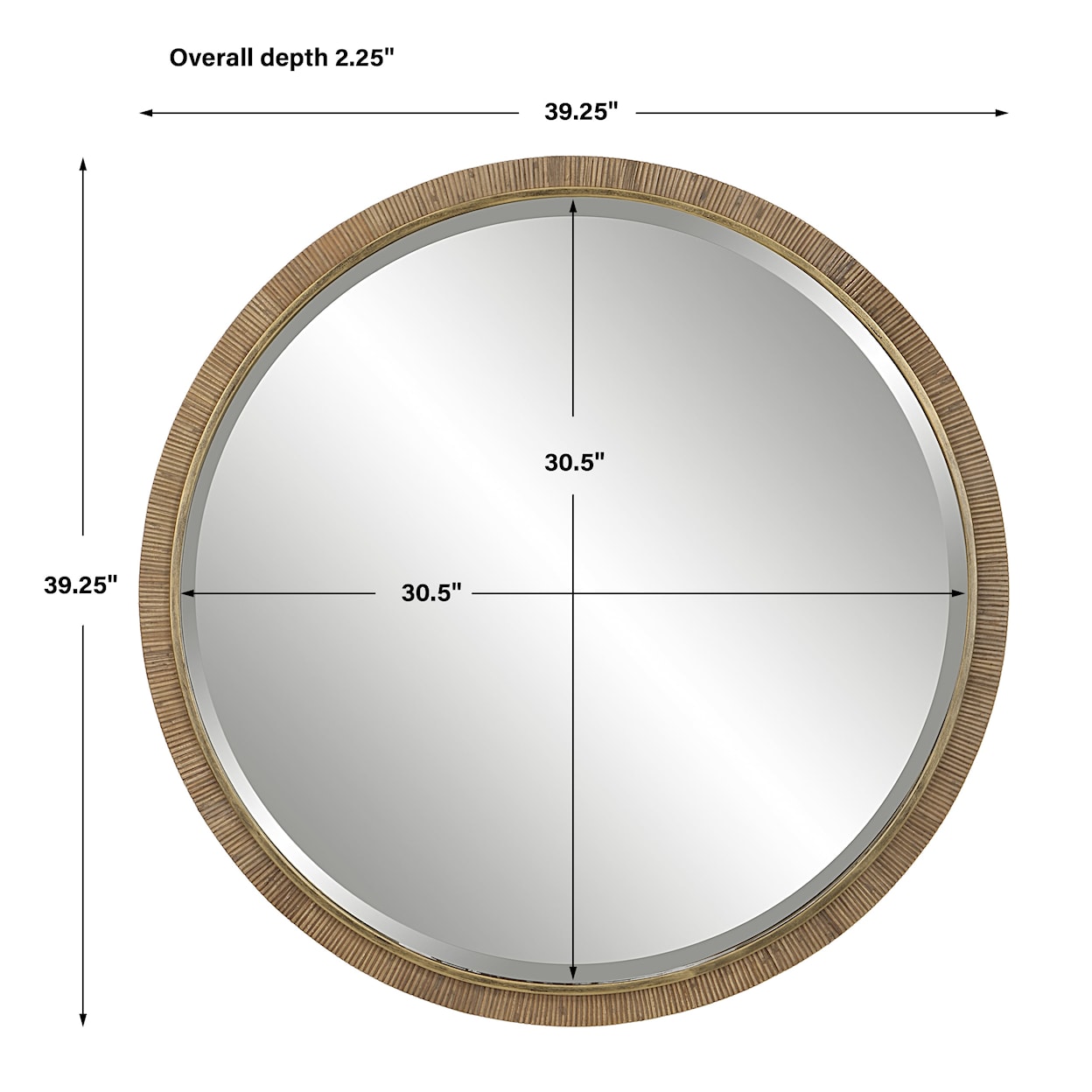 Uttermost Paradise Paradise Round Rattan Mirror