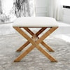 Uttermost St. Tropez Rattan Bench with Upholstered Seat