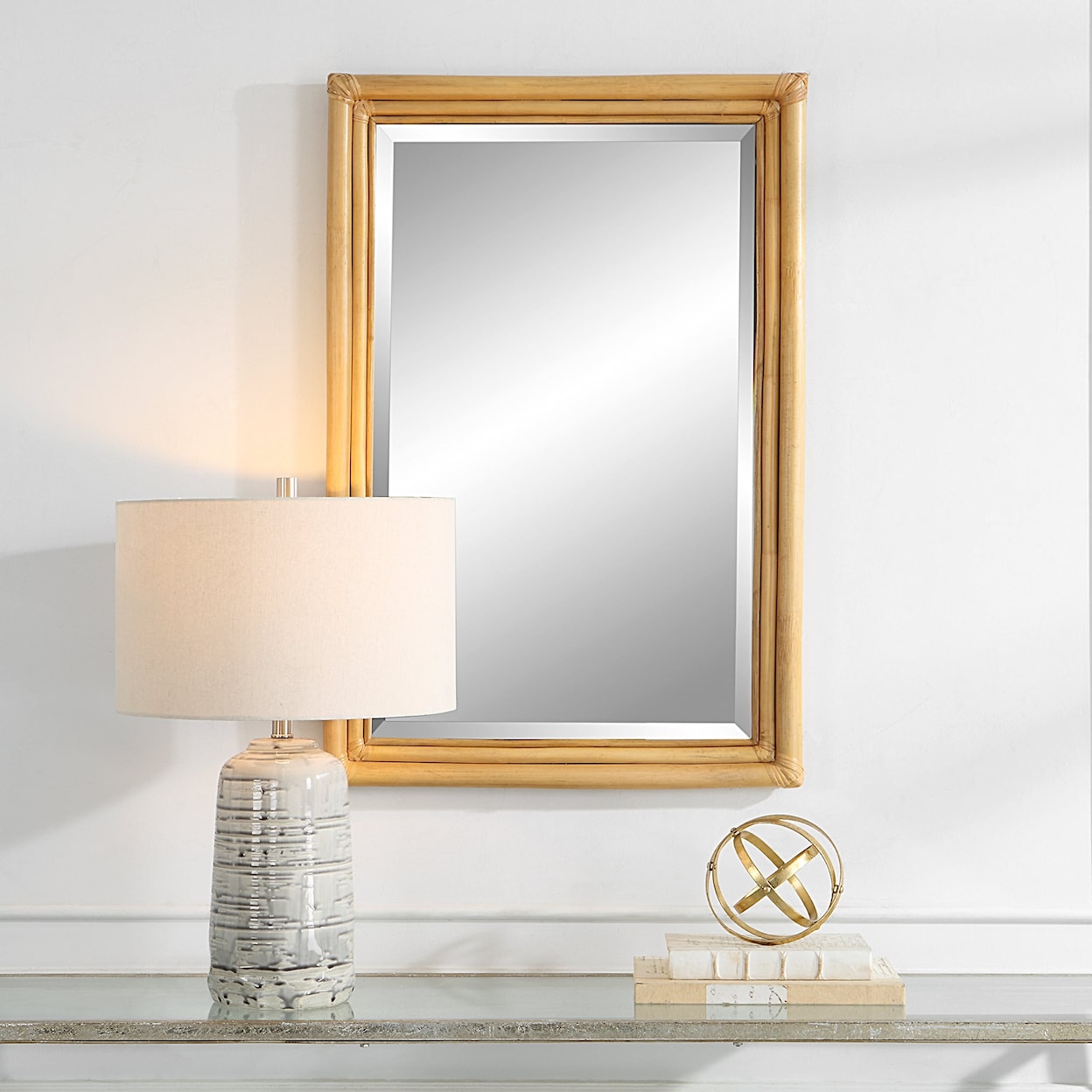 Uttermost Drift Away Drift Away Rattan Mirror